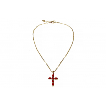 картинка Колье (Акрил - красный, г/п: золото, 47 см регулир.) Испания Madreperla 020 05 037 ювелирный  магазин Калина являющийся официальным дистрибьютором в России 