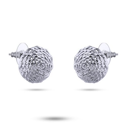 картинка Серьги Релакс (2 см, г/п: родий) Uvelina BS05 0002R-00E1 ювелирный  магазин Калина являющийся официальным дистрибьютором в России 