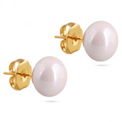 картинка Серьги (Майорка холодно-розовая 12 мм, г/п: золото) MK12 0052G-01Uvelina  ювелирный  магазин Калина являющийся официальным дистрибьютором в России 