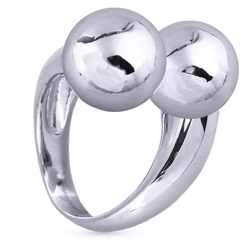 картинка Кольцо (г/п: родий, р.18, регулир) Испания MK00 0055R-50R ювелирный  магазин Калина являющийся официальным дистрибьютором в России 