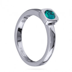 картинка Кольцо Теннис (кристаллы изумруд, г/п: родий, 4 мм, р.17) Uvelina SW00 0001R-229R-7 ювелирный  магазин Калина являющийся официальным дистрибьютором в России 