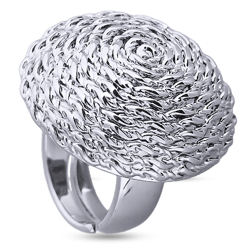 картинка Кольцо Релакс (г/п: родий, 3 см, от 16р. регул.) BS05 0002R-00R ювелирный  магазин Калина являющийся официальным дистрибьютором в России 