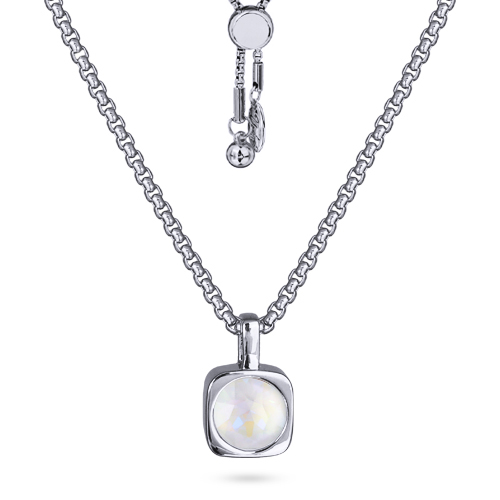 картинка Кулон Теннис (Кристаллы белый опал хамелеон 8мм, 70 см, г/п: родий) SW00 0010R-129P1 Uvelina ювелирный  магазин Калина являющийся официальным дистрибьютором в России 