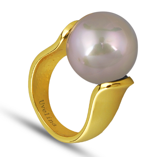 картинка Кольцо (Майорка, шампань, г/п: золото, р.18) MK52 0040-19 Uvelina ювелирный  магазин Калина являющийся официальным дистрибьютором в России 