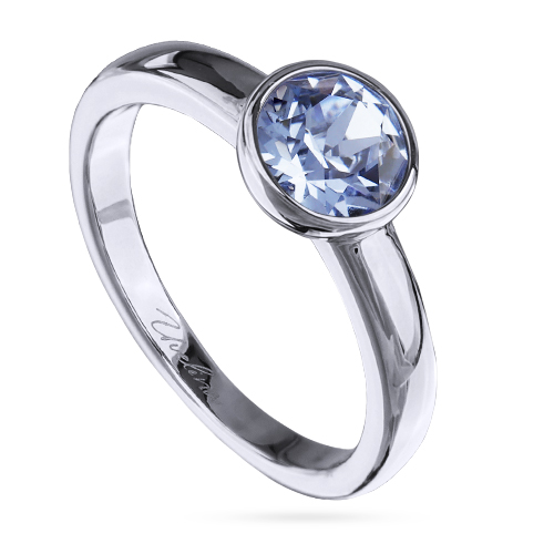 картинка Кольцо Теннис (Кристалл светлый сапфир, г/п: родий, 6 мм, р.18) Uvelina SW00 0028R-211R ювелирный  магазин Калина являющийся официальным дистрибьютором в России 