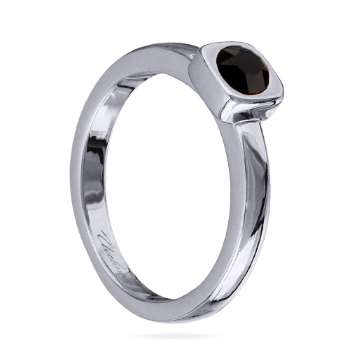 картинка Кольцо Теннис (кристаллы черные, г/п: родий, 4 мм, р.16,5) Uvelina SW00 0001R-280R-6 ювелирный  магазин Калина являющийся официальным дистрибьютором в России 