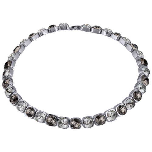 картинка Колье Теннис (кристалл: грейдж, серебристый, 8 мм, г/п: родий, 37-40 см) Uvelina SW00 0010R-059N ювелирный  магазин Калина являющийся официальным дистрибьютором в России 