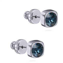 картинка Пусеты Теннис (кристалл темно-синие, г/п: родий, 4 мм) Uvelina SW00 0001R-207E1 ювелирный  магазин Калина являющийся официальным дистрибьютором в России 