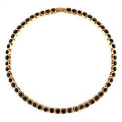 картинка Колье Теннис (кристаллы черные, г/п: золото 4 мм, 36-39 см) Uvelina SW00 0001G-280N ювелирный  магазин Калина являющийся официальным дистрибьютором в России 