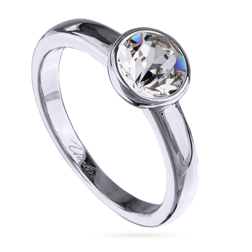 картинка Кольцо Теннис (Кристаллы белые,6 мм г/п: родий, р.17) Испания Uvelina SW00 0028R-001R ювелирный  магазин Калина являющийся официальным дистрибьютором в России 