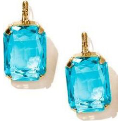 картинка Серьги (хрусталь, ручная работа, золото 24к, 2.5х1,8 см) Франция Philippe Ferrandis BALEARES ювелирный  магазин Калина являющийся официальным дистрибьютором в России 