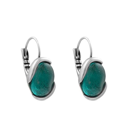 картинка Серьги Ciclon (муранское стекло - бирюзовый, г/п: серебро) 232614-12 Испания 25TH-colors ювелирный  магазин Калина являющийся официальным дистрибьютором в России 