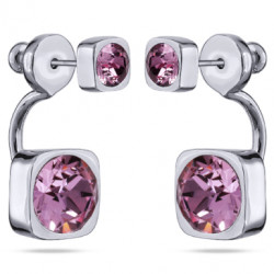 картинка Серьги Теннис (Кристалл аметист 4мм, 8 мм, г/п: родий) Uvelina SW00 0004R-008E ювелирный  магазин Калина являющийся официальным дистрибьютором в России 