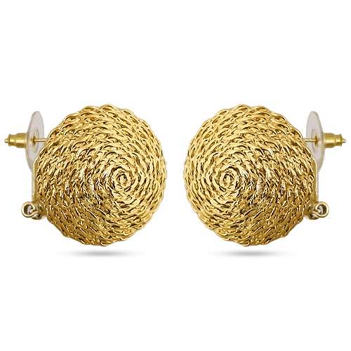 картинка Серьги Релакс (3 см, г/п: золото) Uvelina BS05 0002G-00E ювелирный  магазин Калина являющийся официальным дистрибьютором в России 