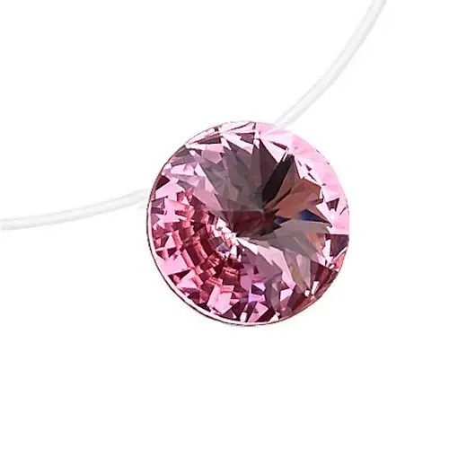 картинка Подвеска Loreta 8 mm, розовый, г/п: родий, 37,5+7 см, 5530-0228-7126 Чехия Anabel Crystal ювелирный  магазин Калина являющийся официальным дистрибьютором в России 