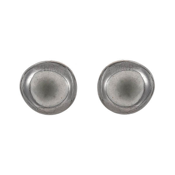 Пусеты (керамика серый, г/п: серебро, 0.9х0.9см, 1.3гр.) Испания 01902039 Maximilianas