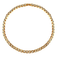 Колье Теннис (кристаллы шампань 4 мм, г/п: золото 36-39 см) Uvelina SW00 0001G-016N