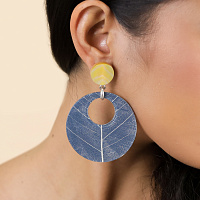 Серьги Ficus carica (Листья, смола) 12-90261 Франция Nature Bijjoux