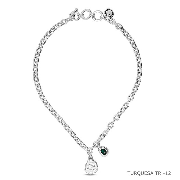 Колье Ciclon "Сейчас или никогда" (муранское стекло: изумрудный, г/п: серебро) 192804-12 Испания