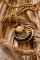 Колье Ракушка (кристалл прозрачный,майорка, 4,7х4,5см, 85 см) Италия Claudio Canzian 002 05 766