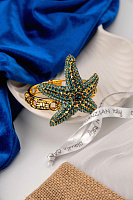 Браслет (Кристалл бирюзовый, голубой, 7х6,5 см, до 19см) Италия Claudio Canzian  002 04 302