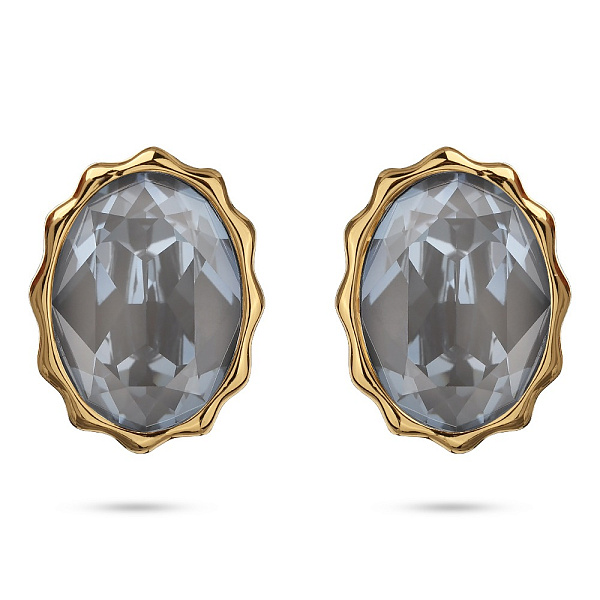 Пусеты Сияние (кристаллы дымчато-серые, г/п: золото) Uvelina SW00 0095G-111E1