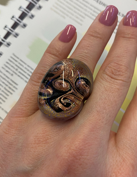 Кольцо Nebbia19.5 пудра/золото ENZO BENZO Италия