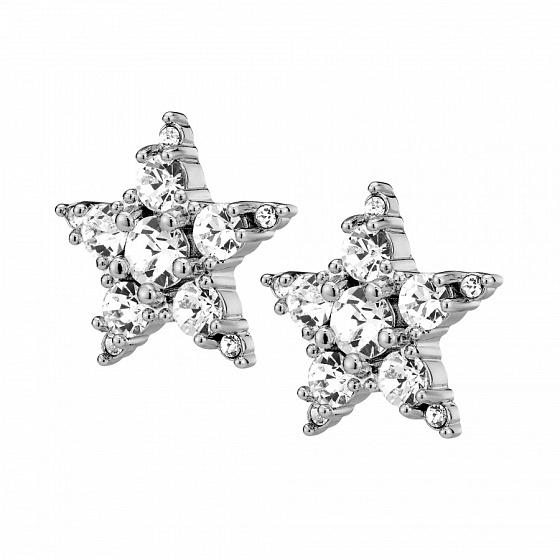 картинка Серьги CANA (кристалл прозрачный, г/п: серебро) Дания DYRBERG/KERN 450018 ювелирный  магазин Калина являющийся официальным дистрибьютором в России 