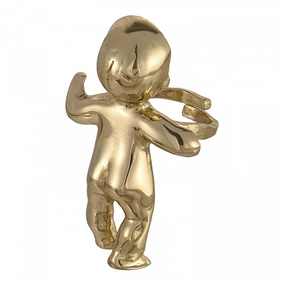 картинка Кольцо Пупс (г/п: золото, регулируется, 4,5х3 см) Греция Kalliope 022 01 085 ювелирный  магазин Калина являющийся официальным дистрибьютором в России 