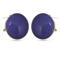 Серьги (эмаль фиолетовая, г/п: золото, 2 см) KG00 0005G-05R2