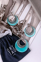 Серьги CORALIA (19,2 гр, 5 см, г/п: серебро) 12-32275 Франция Ori-Tao