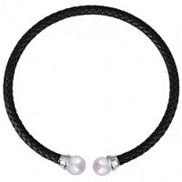 Колье (Майорка, нат.кожа, г/п: родий) MK00 0050R-00N Uvelina