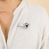 Брошь Ornitho (перламутр, 6.4х2,7 см) 10-23922 Франция Nature Bijjoux 