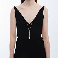 Колье Solell (с подвеской в форме сферы,белый, г/п: золото) Греция Katerina Vassou KV23-307562G