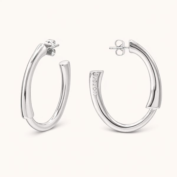Серьги CICLÓN (г/п: серебро, 4х0.3 см) 263600 Испания Bucle