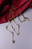 Колье Сердца (кристалл прозрачный, 52+37.5 см, 1,5х1,4 см) Италия Claudio Canzian 002 05 886