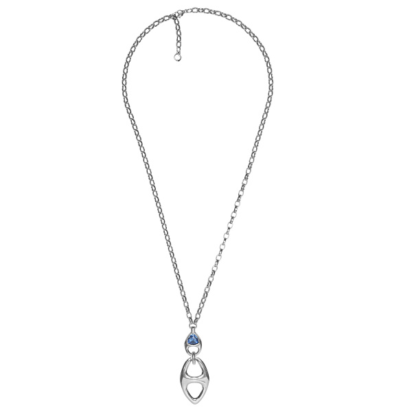 Колье Ciclon 251811-71 (кристалл темно-синий, г/п:серебро, 85 см, кулон 9,5х3,4 см) Испания Amarre 