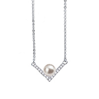 Колье Point Pearl RH CRY (прозрачный 2.2х1 см, 40+6 см) 12160 Австрия Oliwer Weber