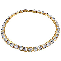 Колье Теннис (кристаллы прозрачные, г/п: золото 8 мм, 38-41 см) Uvelina SW00 010G-001N
