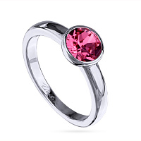 Кольцо 17.5 (кристаллы SV розовые, г/п: родий) Испания GR10 0221-12b