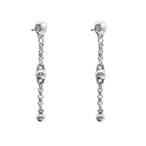 картинка Серьги Ciclon (г/п: серебро, 6 см) 256603 Испания Spherik ювелирный  магазин Калина являющийся официальным дистрибьютором в России 