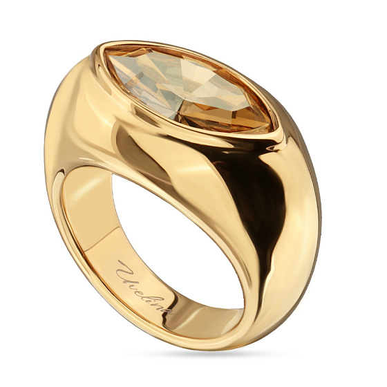 картинка Кольцо Эдем (кристаллы шампань, г/п: золото, р.17) Uvelina SW00 0110G-016R-7 ювелирный  магазин Калина являющийся официальным дистрибьютором в России 