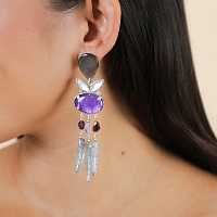 Серьги Gotborg (Кианит, аметист, перламутр, гранат, ракушка) 12-90450 Франция Nature Bijjoux