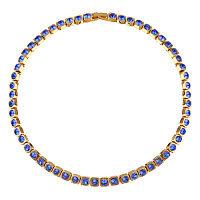 Колье Теннис (кристалл: синий 4 мм, г/п: золото 36-39 см) Uvelina SW00 0001G-206N