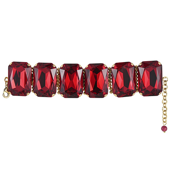 картинка Браслет Valentino Rosso (кристалл красный, 3.7х24 см) Италия Claudio Canzian 002 04 542 ювелирный  магазин Калина являющийся официальным дистрибьютором в России 