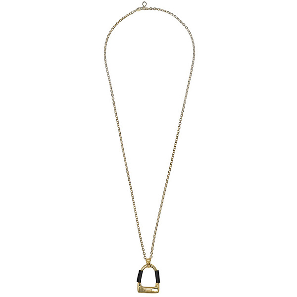 Колье (натуральная кожа - коричневый, г/п: золото 95 см) 240800-02 Испания Ciclon New Equus