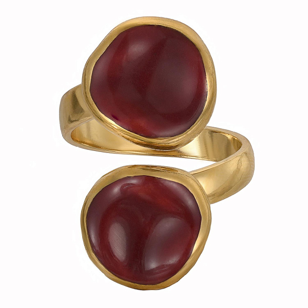 Кольцо (керамика бордо, г/п: золото, размер регул. D 1.5 см) Испания 01901005 Maximilianas 