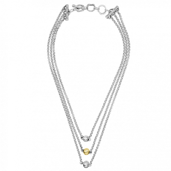 картинка Колье (г/п: серебро, золото, регулируется) 250811 Испания Ciclon Spherik ювелирный  магазин Калина являющийся официальным дистрибьютором в России 