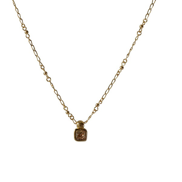 Колье VIDDA, Caramel, с австрийским кристаллом, VD22-00883 (янтарный, 45 см) Испания