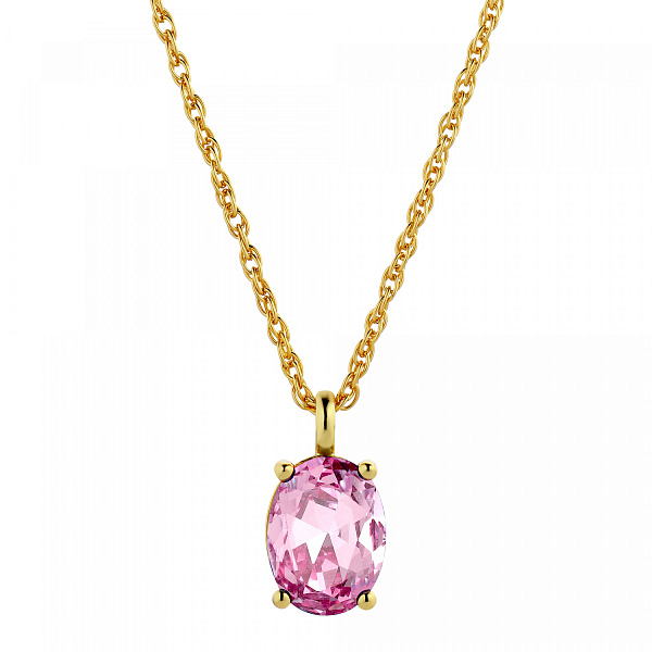 Колье BARGA (кристалл розовый, г/п: золото, 50+5см) Дания DYRBERG/KERN 440089